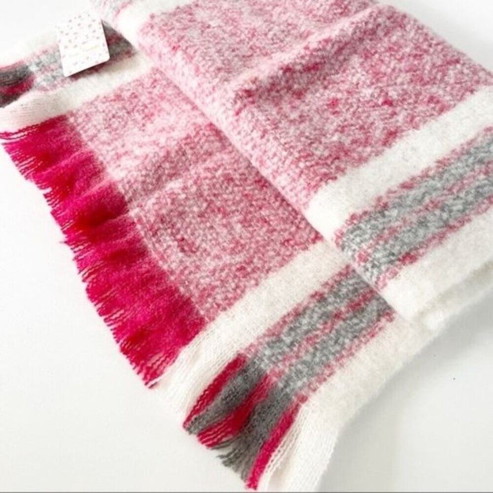 Free People Racer Stripe Brushed Blanket Scarf New with Tags Clean smoke free ho - Picture 4 of 7